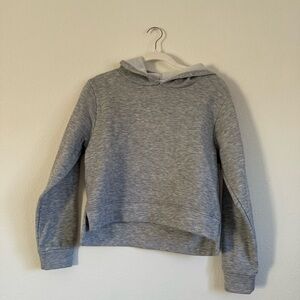 E Hyphen World Gallery Peace Lightweight Cropped Heather Gray Hoodie